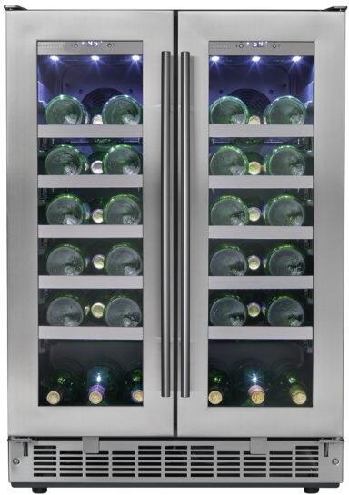 Danby Silhouette Napa 24 in. 42 Bottle Capacity Dual-Zone Wine Cooler, DWC047D1BSSPR