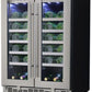 Danby Silhouette Napa 24 in. 42 Bottle Capacity Dual-Zone Wine Cooler, DWC047D1BSSPR
