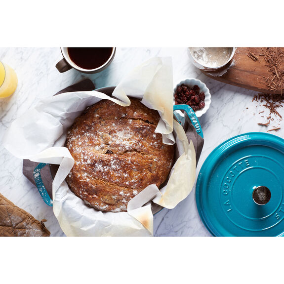 Staub 4 Qt. Cast Iron Round Dutch Oven in Turquoise