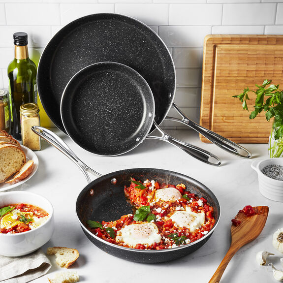 Henckels 3pc Aluminum Nonstick Fry Pan Set, Capri Notte Series