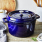 Staub 5 Qt. Cast Iron Tall Dutch Oven in Dark Blue