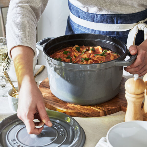 Staub 5 Qt. Cast Iron Tall Dutch Oven in Graphite
