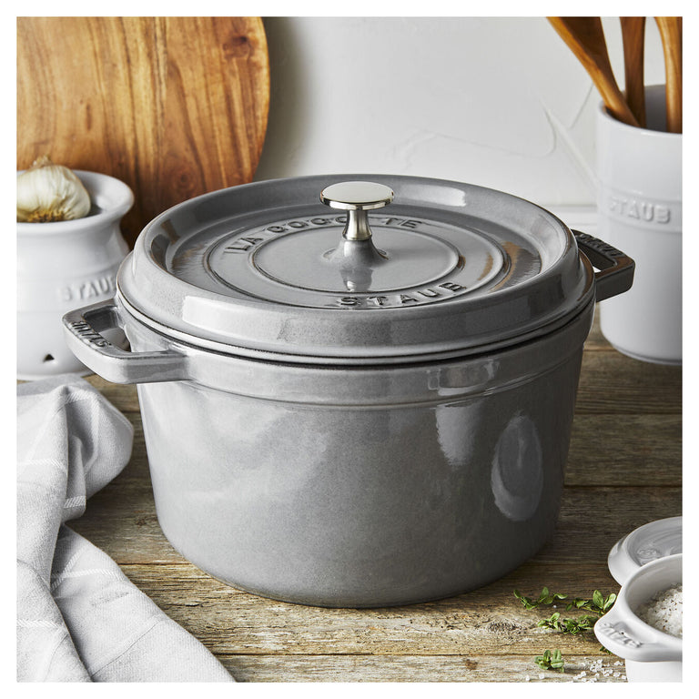 Staub 5 Qt. Cast Iron Tall Dutch Oven in Graphite