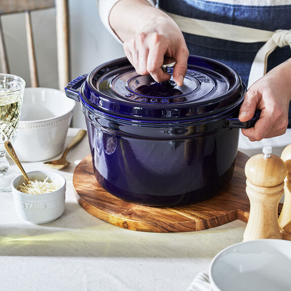 Staub 5 Qt. Cast Iron Tall Dutch Oven in Dark Blue