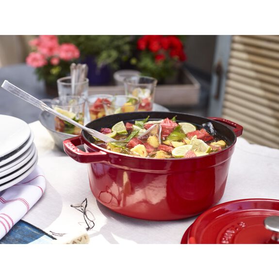 Staub Cast Iron Round Dutch Oven in Cherry
