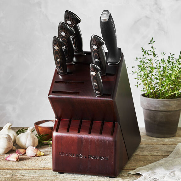 ZWILLING 7pc Knife Block Set, Kramer - EUROLINE Stainless Damascus Collection Series