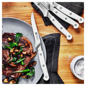 ZWILLING 4pc Steak Knife Set, Pro Le Blanc Series
