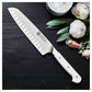 ZWILLING 7" SLIM Hollow Edge Santoku Knife, Pro Le Blanc Series