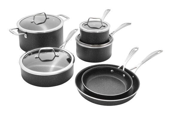 Henckels 10pc Aluminum Nonstick Cookware Set, Capri Notte Series