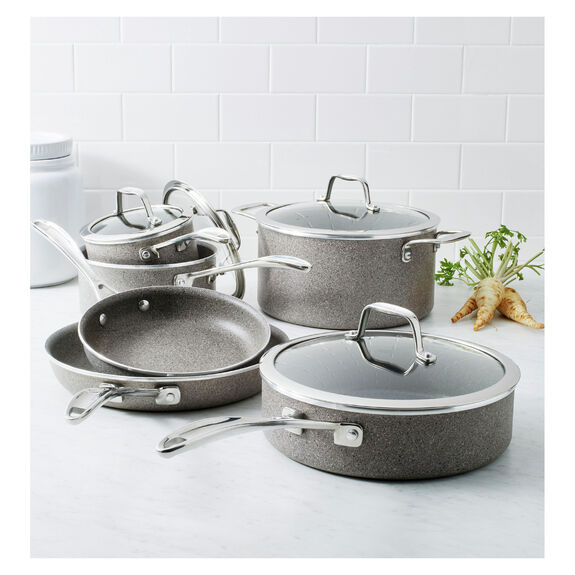 Henckels 10pc Aluminum Nonstick Cookware Set, Capri Granitium Series