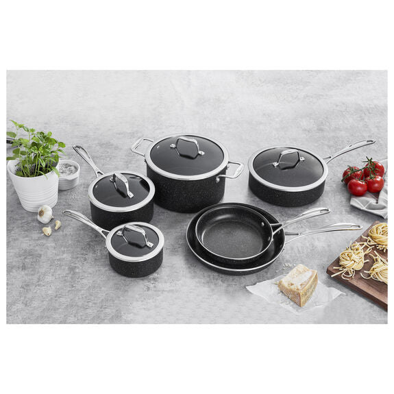 Henckels 10pc Aluminum Nonstick Cookware Set, Capri Notte Series
