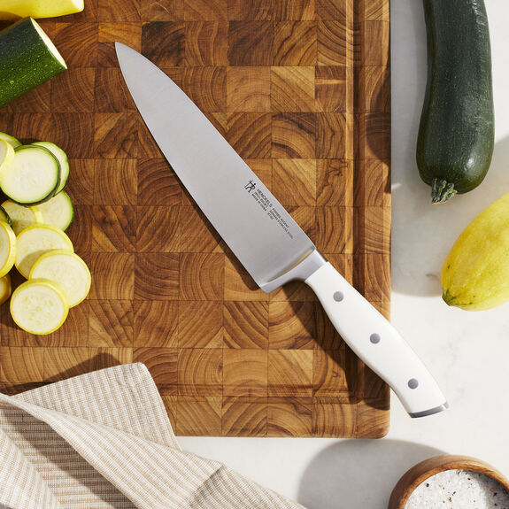 Henckels 8" Chef's Knife- White Handle, Forged Accent Series