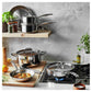 Henckels 10pc Stainless Steel Polished Interior Cookware Set, RealClad Series