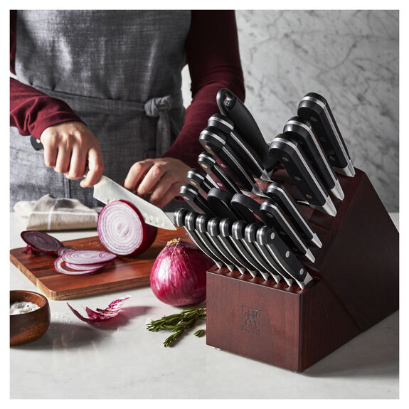 ZWILLING 22pc Knife Block Set w/ 8 Forged Steak Knives, Pro Series