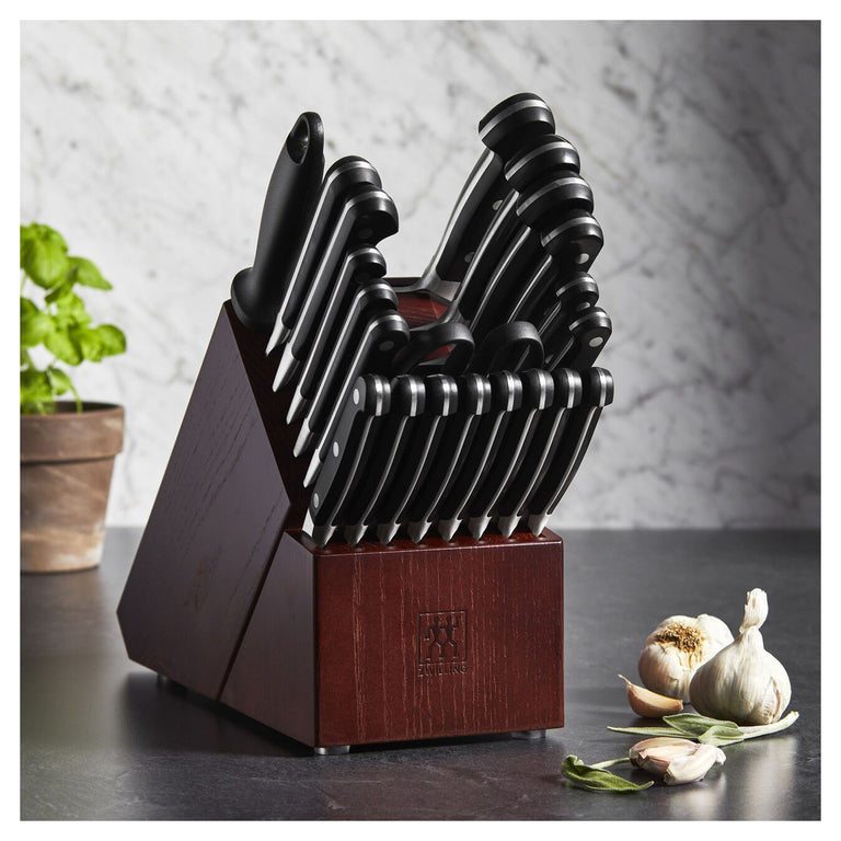 ZWILLING 22pc Knife Block Set w/ 8 Forged Steak Knives, Pro Series –  Premium Home Source