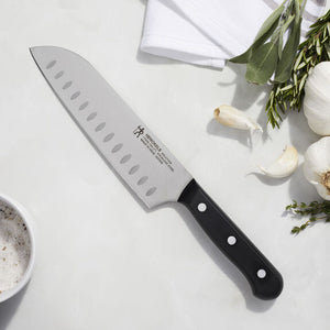 Henckels 7" Hollow Edge Santoku Knife, Solution Series