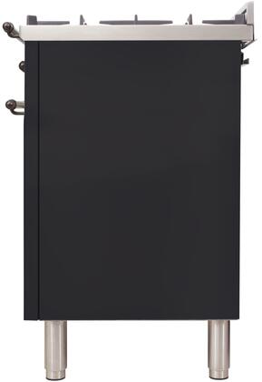 ILVE 36 in. Nostalgie Series Single Oven Natural Gas Burner and Oven in Matte Graphite with Oiled Bronze Trim, UPN90FDVGGMYNG