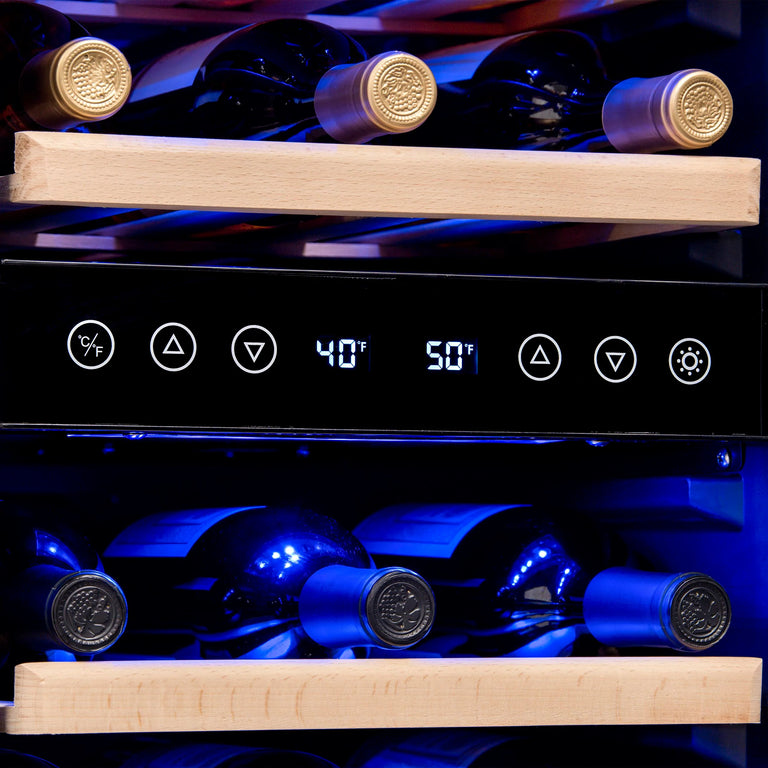 Newair 15 In. 29 Bottle Dual Zone Wine Cooler, 854001004884