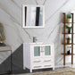 Vanity Art 60 in. Double Sink Vanity Cabinet with Ceramic Sink & Mirror - White, VA3024-60W
