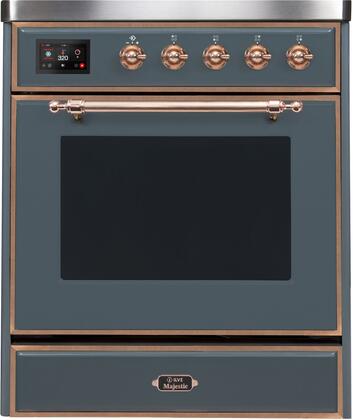 ILVE Majestic II 30" Induction Range in Blue Grey with Copper Trim, UMI30NE3BGP