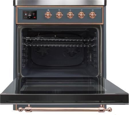 ILVE Majestic II 30" Induction Range in Blue Grey with Copper Trim, UMI30NE3BGP