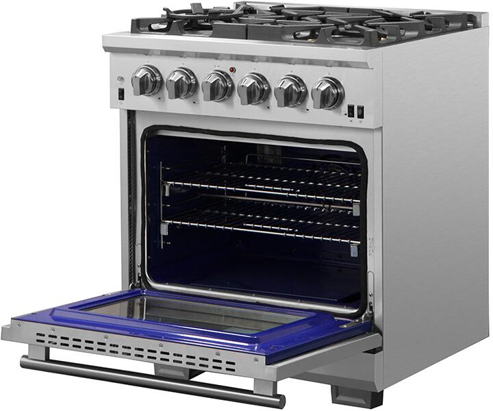 Forno 30″ Gas Range in Stainless Steel with 5 Italian Burners, FFSGS6260-30