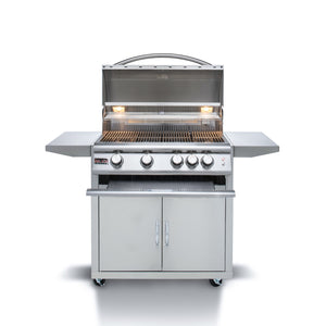 Blaze Premium LTE 32 in. 4-Burner Built-In Propane Gas Grill with Grill Cart, AP-BLZ-4LTE2-LP