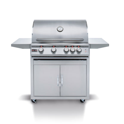 Blaze Premium LTE 32 in. 4-Burner Built-In Propane Gas Grill with Grill Cart, AP-BLZ-4LTE2-LP