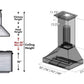 ZLINE 30 in. Ducted DuraSnow® Stainless Steel Range Hood with Black Matte Shell, 8654BLM-30