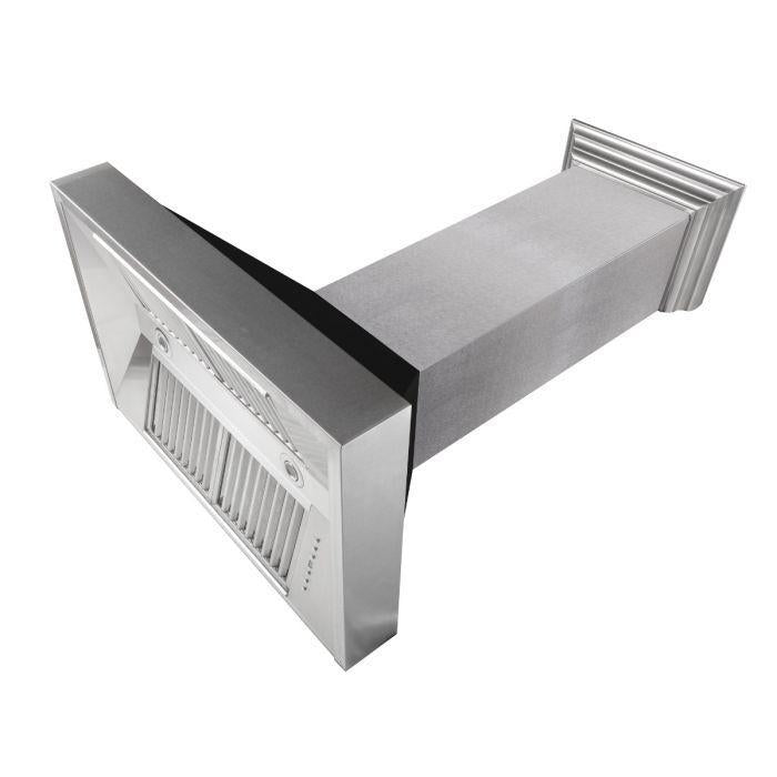 ZLINE 48 in. Ducted DuraSnow® Stainless Steel Range Hood with Black Matte Shell, 8654BLM-48