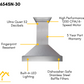 ZLINE 30 in. DuraSnow® Stainless Steel Range Hood with DuraSnow® Shell, 8654SN-30