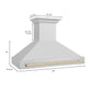 ZLINE 48 Inch Autograph Edition Stainless Steel Range Hood with Gold Handle, 8654STZ-48-G