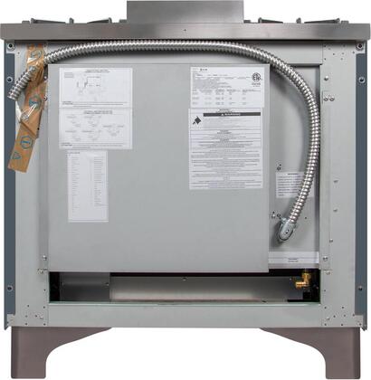 ILVE Majestic II 36" Natural Gas Burner, Electric Oven Range in Blue Grey with Bronze Trim, UM09FDNS3BGBNG