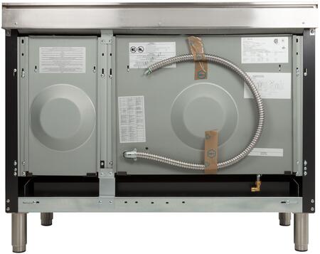 ILVE 48 in. Nostalgie Series Natural Gas Burner and Electric Oven Range in Matte Graphite with Bronze Trim, UPN120FDMPMYNG