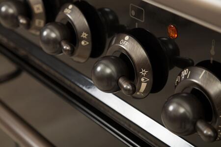 ILVE 48 in. Nostalgie Series Natural Gas Burner and Electric Oven Range in Matte Graphite with Bronze Trim, UPN120FDMPMYNG