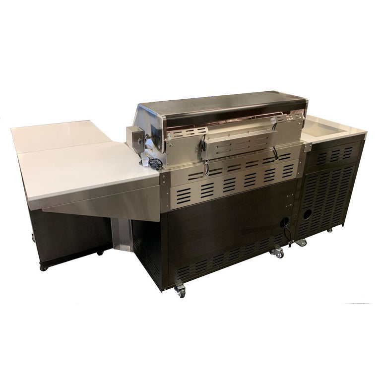 Mont Alpi 805 Black Stainless Steel Island Grill with 90 Degree Corner, MAi805-BSS90C