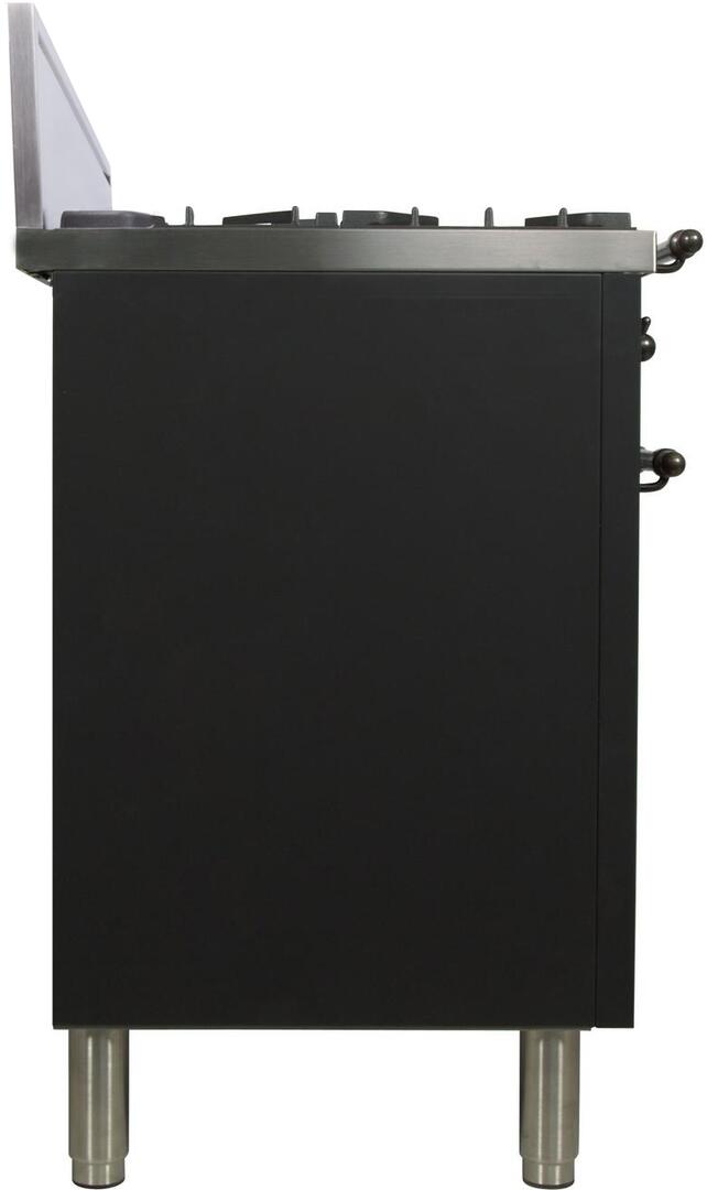 ILVE 30 in. Nostalgie Series Single Oven Natural Gas Burner and Oven in Matte Graphite with Oiled Bronze Trim, UPN76DVGGMYNG