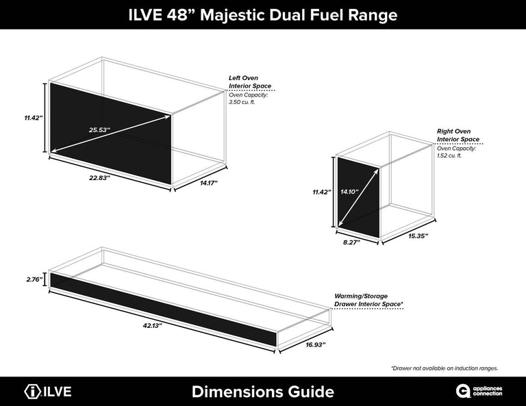 ILVE 48 in. Majestic II Series Natural Gas Burner and Double Electric Oven in Stainless Steel with Chrome Trim, UM12FDNS3SSCNG