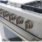 Kucht Professional 36 in. 5.2 cu ft. Natural Gas Range with Griddle and Silver Knobs, KRG3609U-S