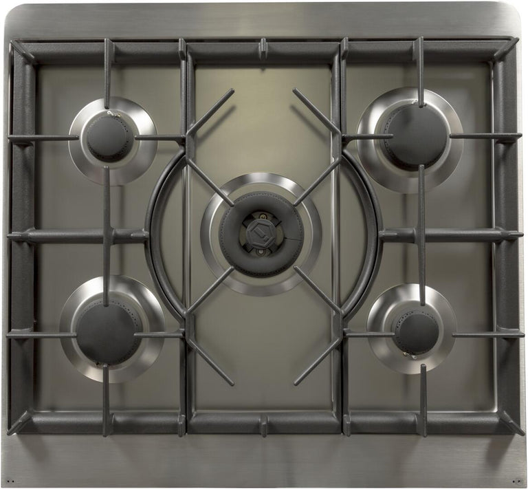 ILVE 30 in. Majestic II Series Natural Gas Burner and Single Electric Oven in White with Brass Trim, UM30DNE3WHGNG
