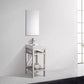 KubeBath Cisco 16 in. Stainless Steel Console with Acrylic Sink - Chrome, AC16