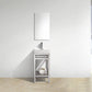 KubeBath Cisco 16 in. Stainless Steel Console with Acrylic Sink - Chrome, AC16