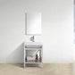 KubeBath Cisco 24 in. Stainless Steel Console with Acrylic Sink - Chrome, AC24