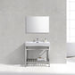 KubeBath Cisco 36 in. Stainless Steel Console with Acrylic Sink - Chrome, AC36