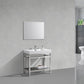 KubeBath Cisco 36 in. Stainless Steel Console with Acrylic Sink - Chrome, AC36