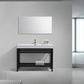 KubeBath Cisco 48 in. Stainless Steel Console with Acrylic Sink - Matte Black, AC48-BK