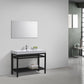 KubeBath Cisco 48 in. Stainless Steel Console with Acrylic Sink - Matte Black, AC48-BK
