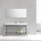 KubeBath Cisco 60 in. Single Sink Stainless Steel Console with Acrylic Sink - Chrome, AC60S