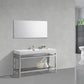 KubeBath Cisco 60 in. Single Sink Stainless Steel Console with Acrylic Sink - Chrome, AC60S