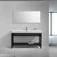 KubeBath Cisco 60 in. Single Sink Stainless Steel Console with Acrylic Sink - Matte Black, AC60S-BK